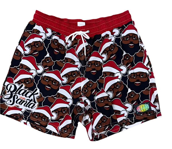 SLUNKS Black Santa Special Edition Shorts Trunks w/ Pockets